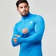 Bluza cu mânecă lungă Myprotein cu fermoar la gât - Negru Marl