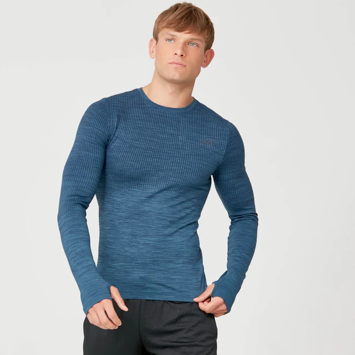 Sculpt fără îmbinări Long Sleeve T-Shirt - Ardezie