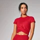 Tricou decupat cu mânecă scurtă Power - Purpuriu