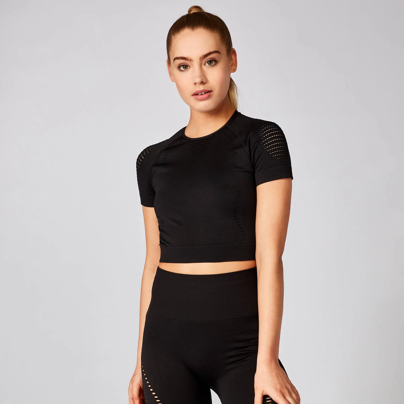 MP Women's Shape Seamless Top - Black - XS Imagine 1