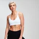 Bustieră sport cu garnituri din plasă MP Power pentru femei - Alb