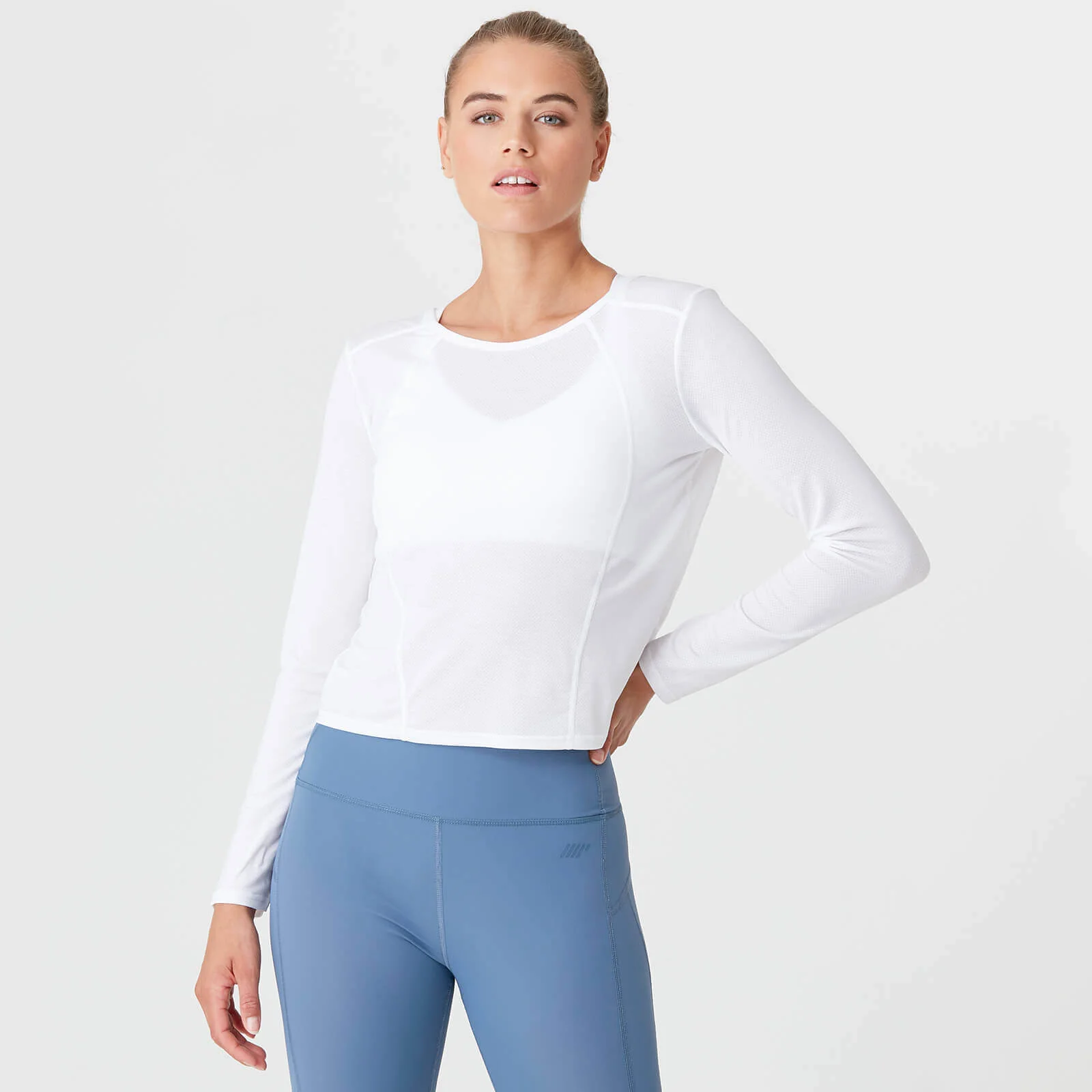Tricou Dry-Tech cu mânecă lungă - Alb - XS Imagine 1