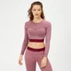 Tricou Crop fără îmbinări Inspire - Dusty Rose