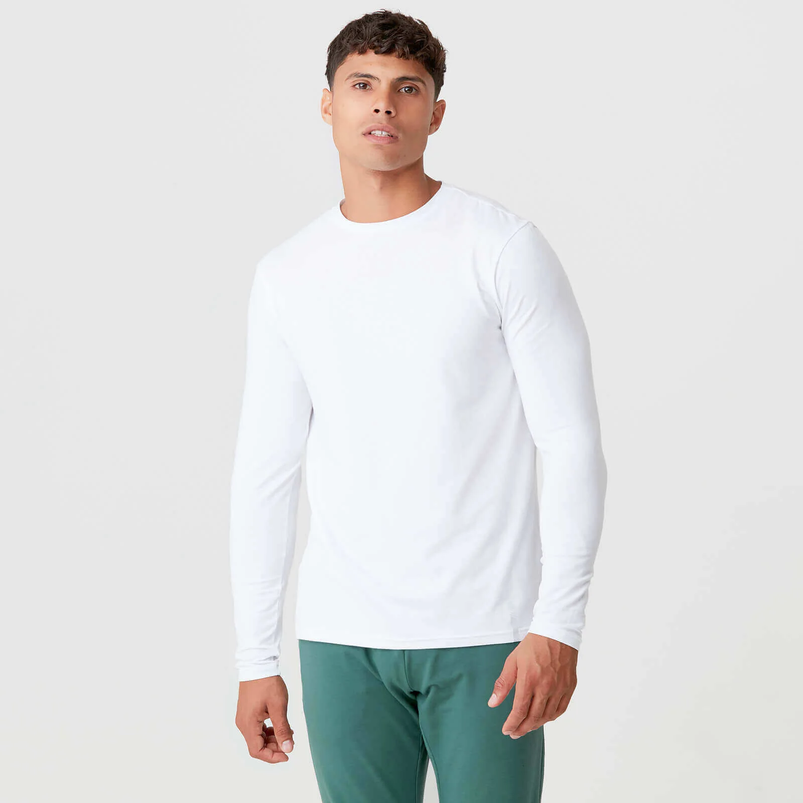 Tricou cu mânecă lungă Luxe Clasic- Alb - XS Imagine 1