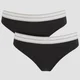 Slip tanga MP pentru femei - Negru (2 perechi)