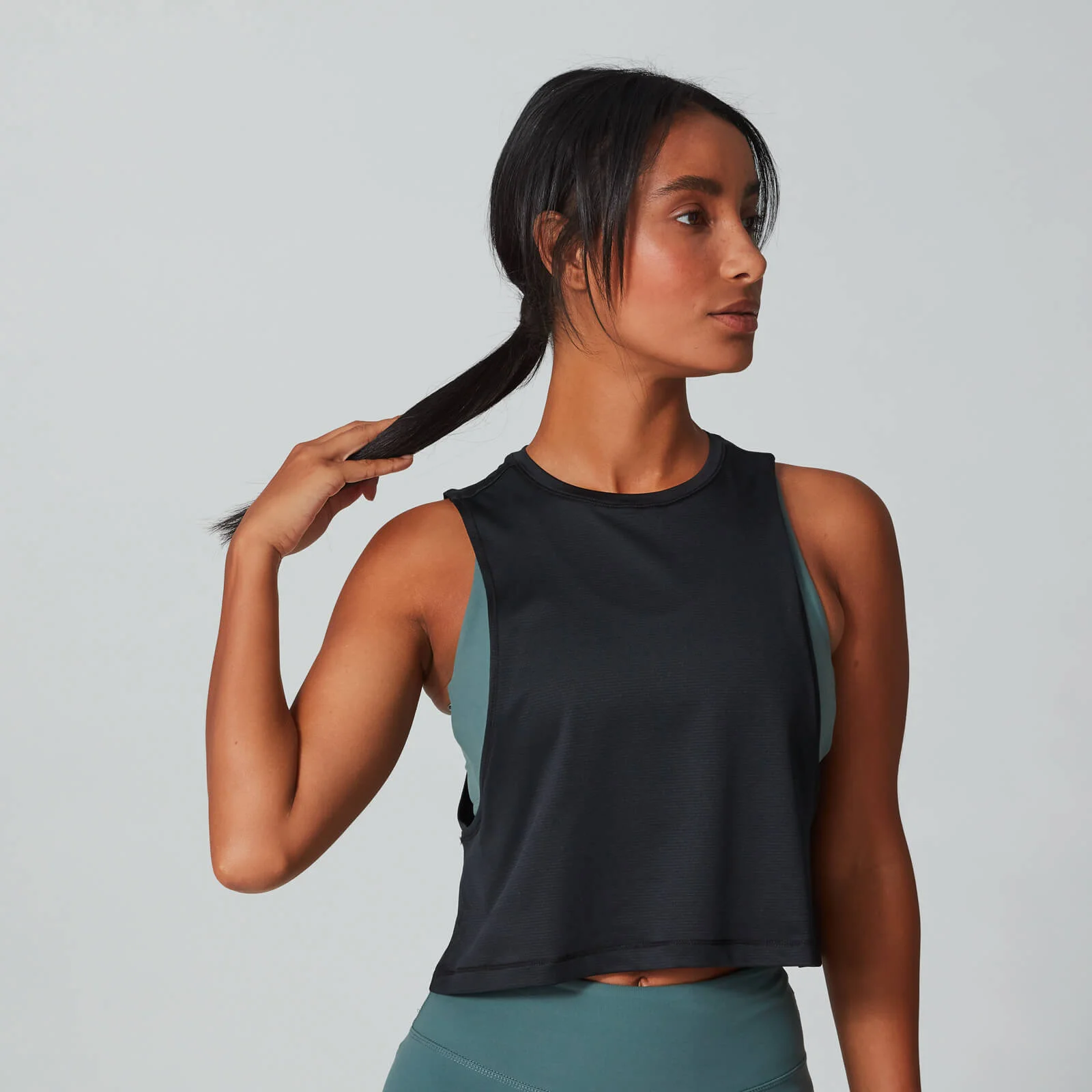 MP Women's Mesh Tech Drop Armhole Tank Top - Black - XS Imagine 1