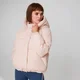 Geacă Puffer decupată-Roz