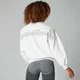 Hanorac Oversized Logo- Alb