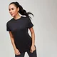 Tricou texturat de antrenament pentru femei - Negru