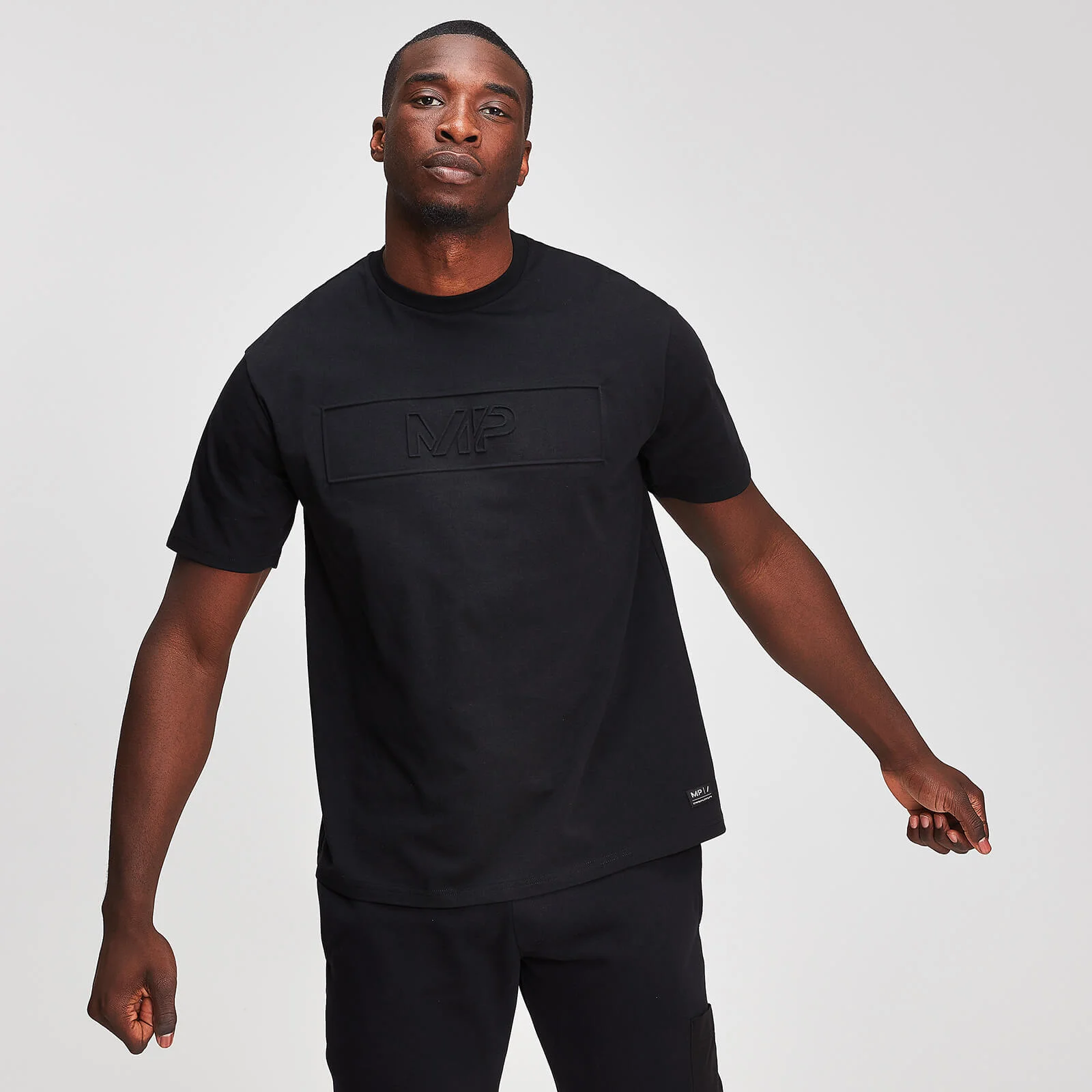 MP Men's Graphic Embossed T-Shirt - Black - XS Imagine 1
