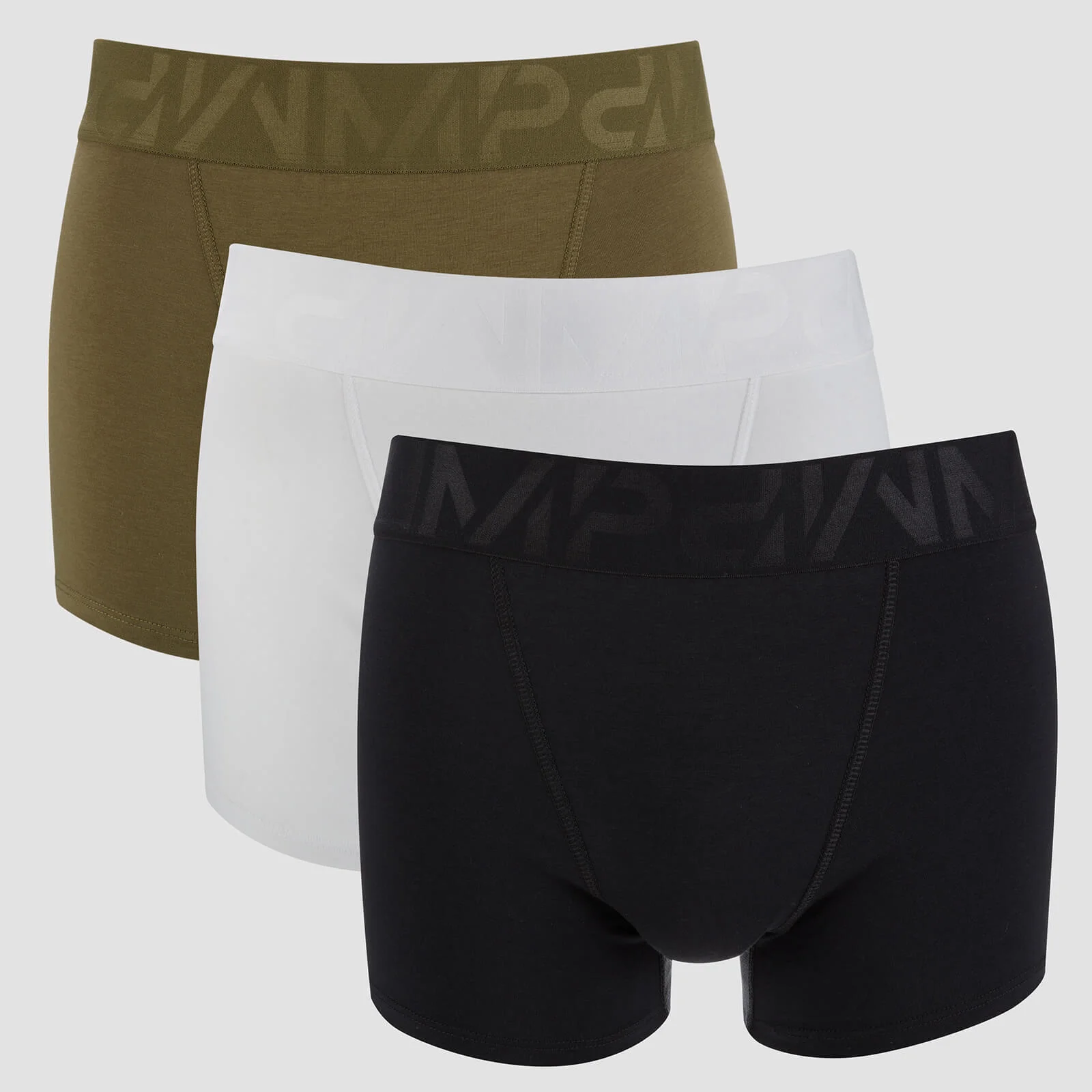 MP Men's Sport Boxers - Black/Khaki/White (3 Pack) - XS Imagine 1