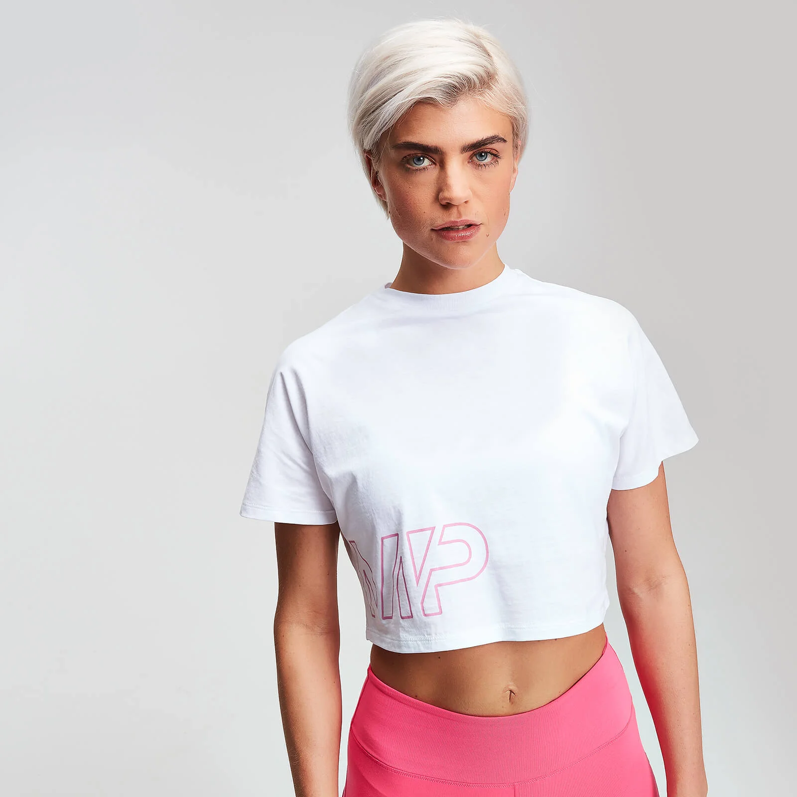 MP Women's Power Cropped T-Shirt - White - XS Imagine 1