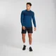 Tricou cu mâneci lungi fără cusături MP Essentials pentru bărbați - Pilot Blue Marl