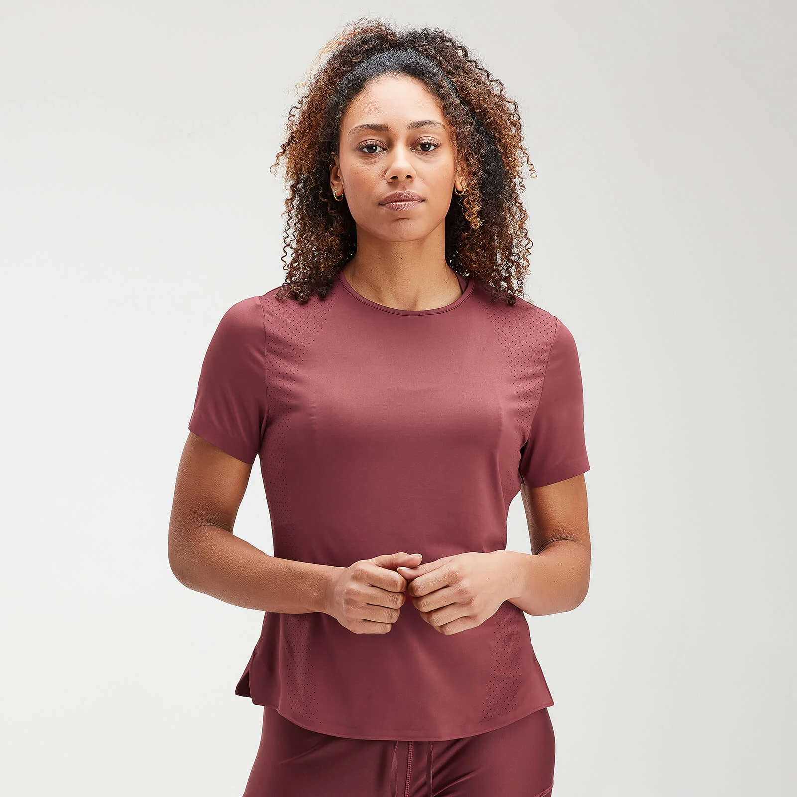 MP Women's Velocity Short Sleeve Top- Claret - XXS Imagine 1