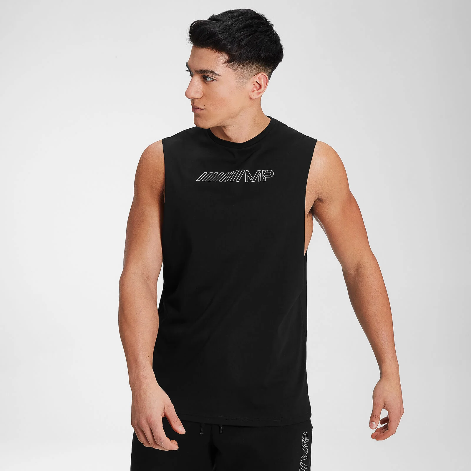MP Men's Outline Graphic Tank - Black - XXS Imagine 1