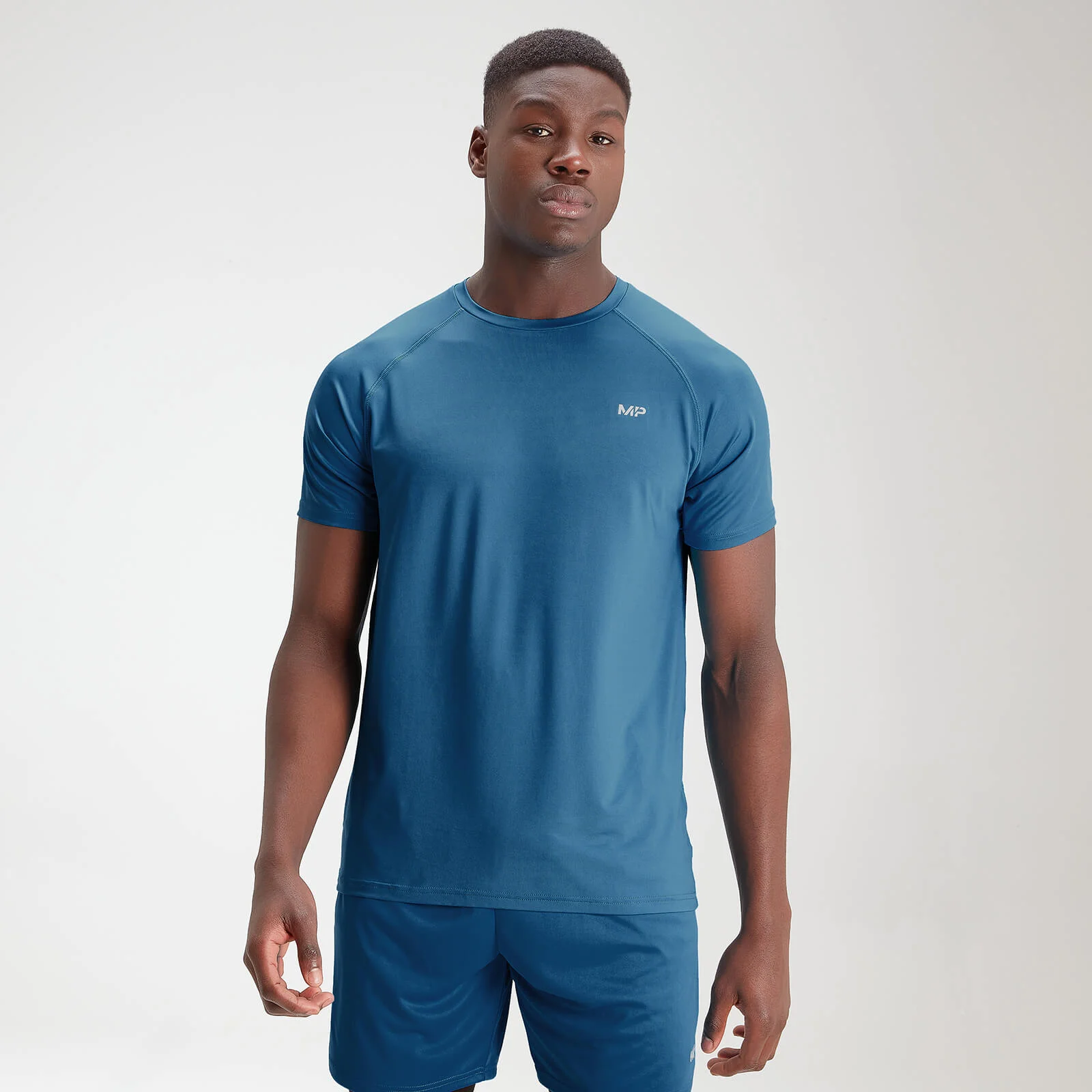MP Men's Essentials Training Short Sleeve T-Shirt - Aqua - XXS Imagine 1