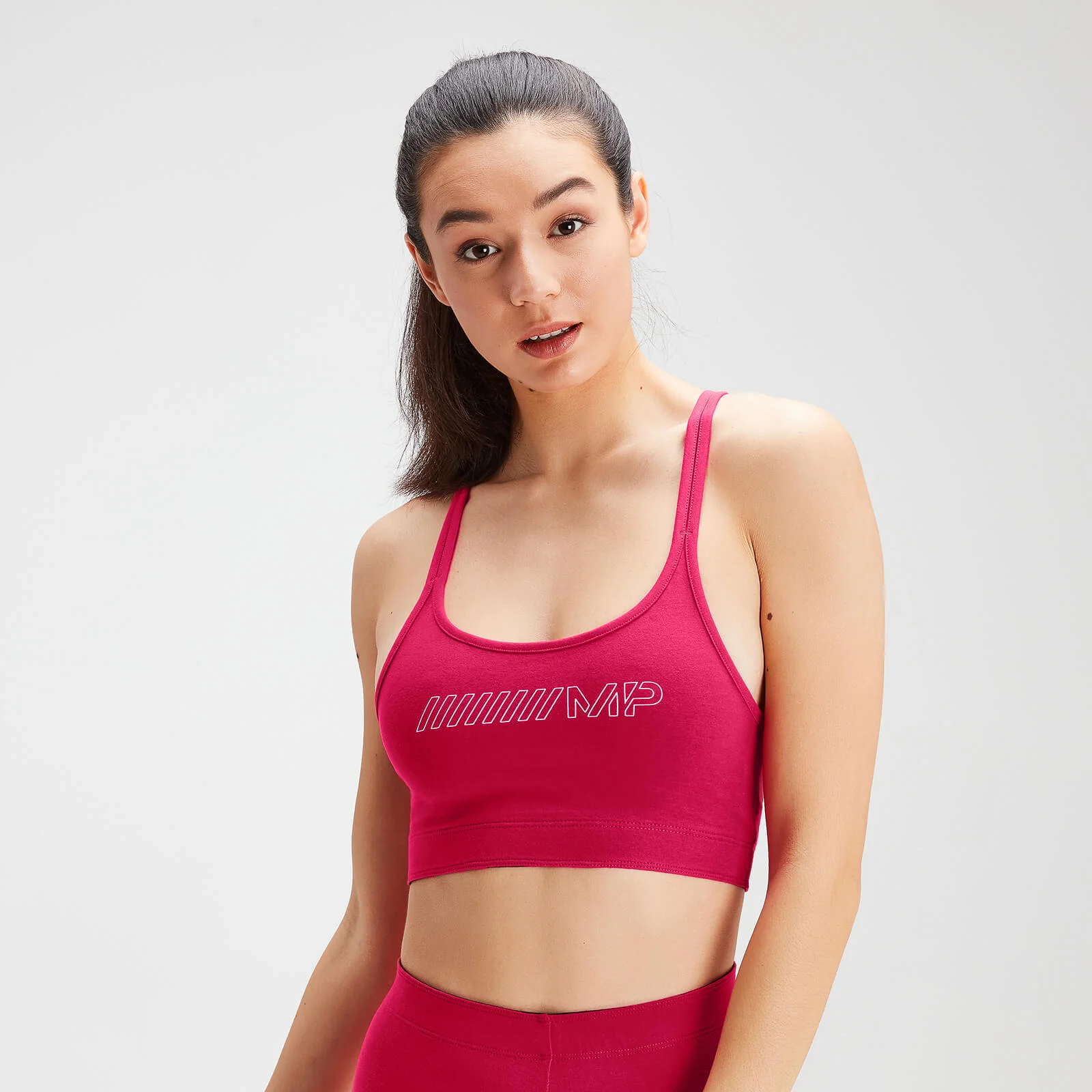MP Women's Outline Graphic Bra - Virtual Pink - XXS Imagine 1