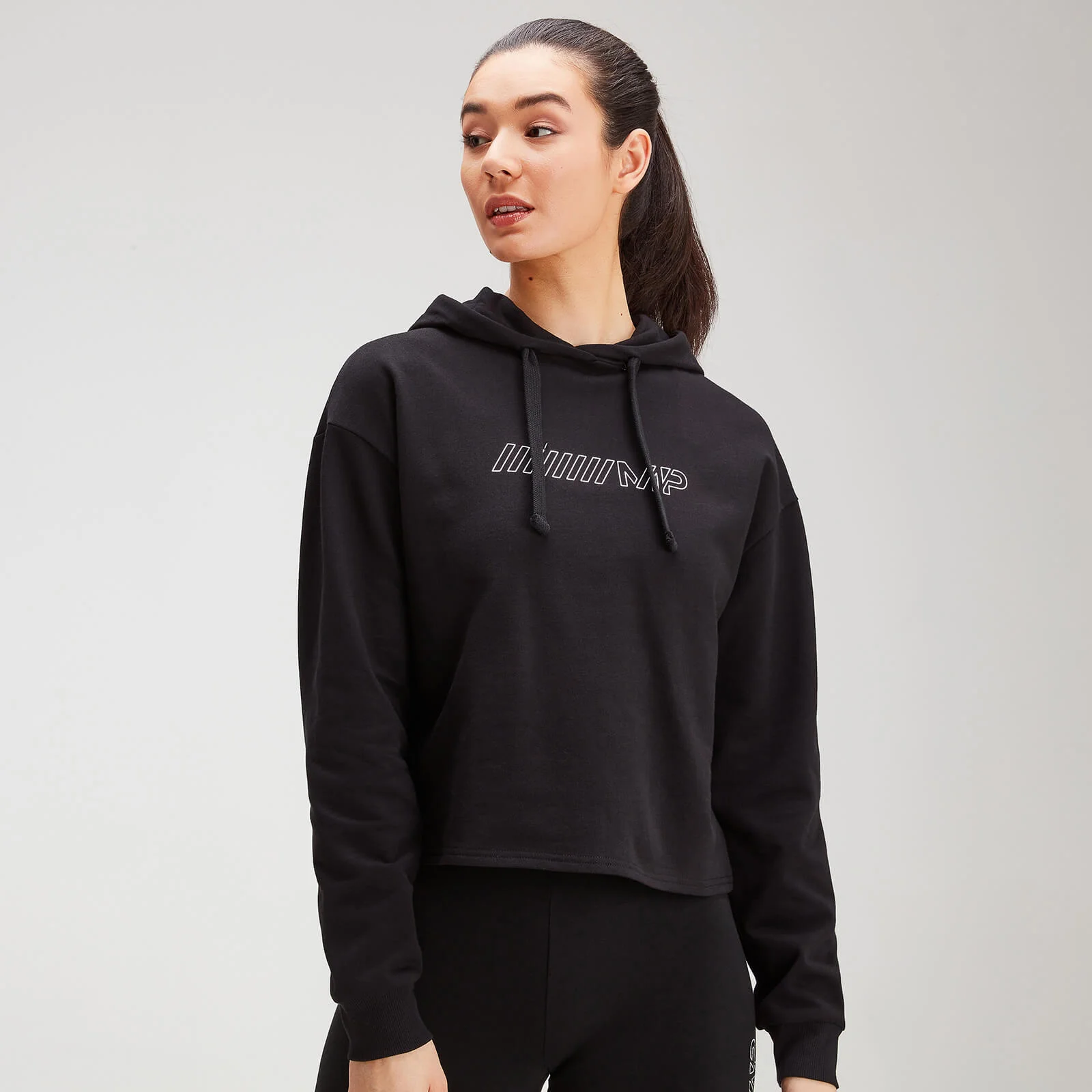 MP Women's Outline Graphic Hoodie - Black - XXS Imagine 1