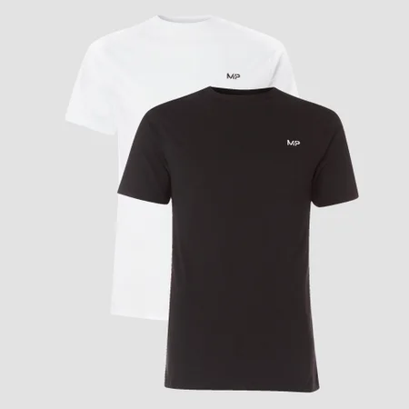 Tricou Essentials pentru bărbați MP (2 pachete) - alb/negru