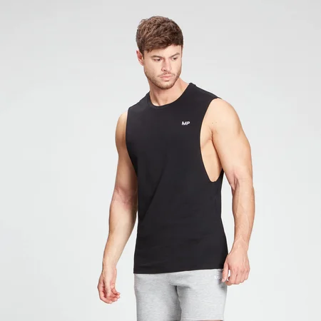 Tricou MP 2 Pack Essentials Tank Top pentru bărbați - alb/negru
