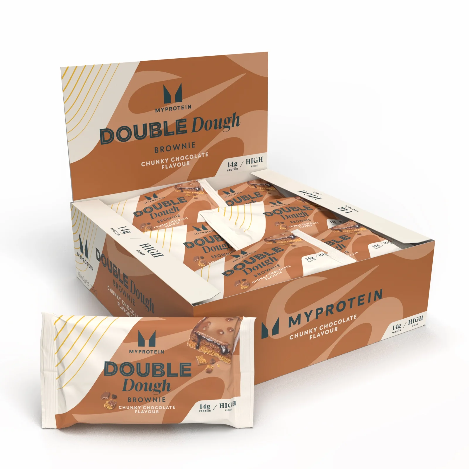 Prăjitura cu aluat dublu - 12 x 60g - Chunky Chocolate Imagine 1