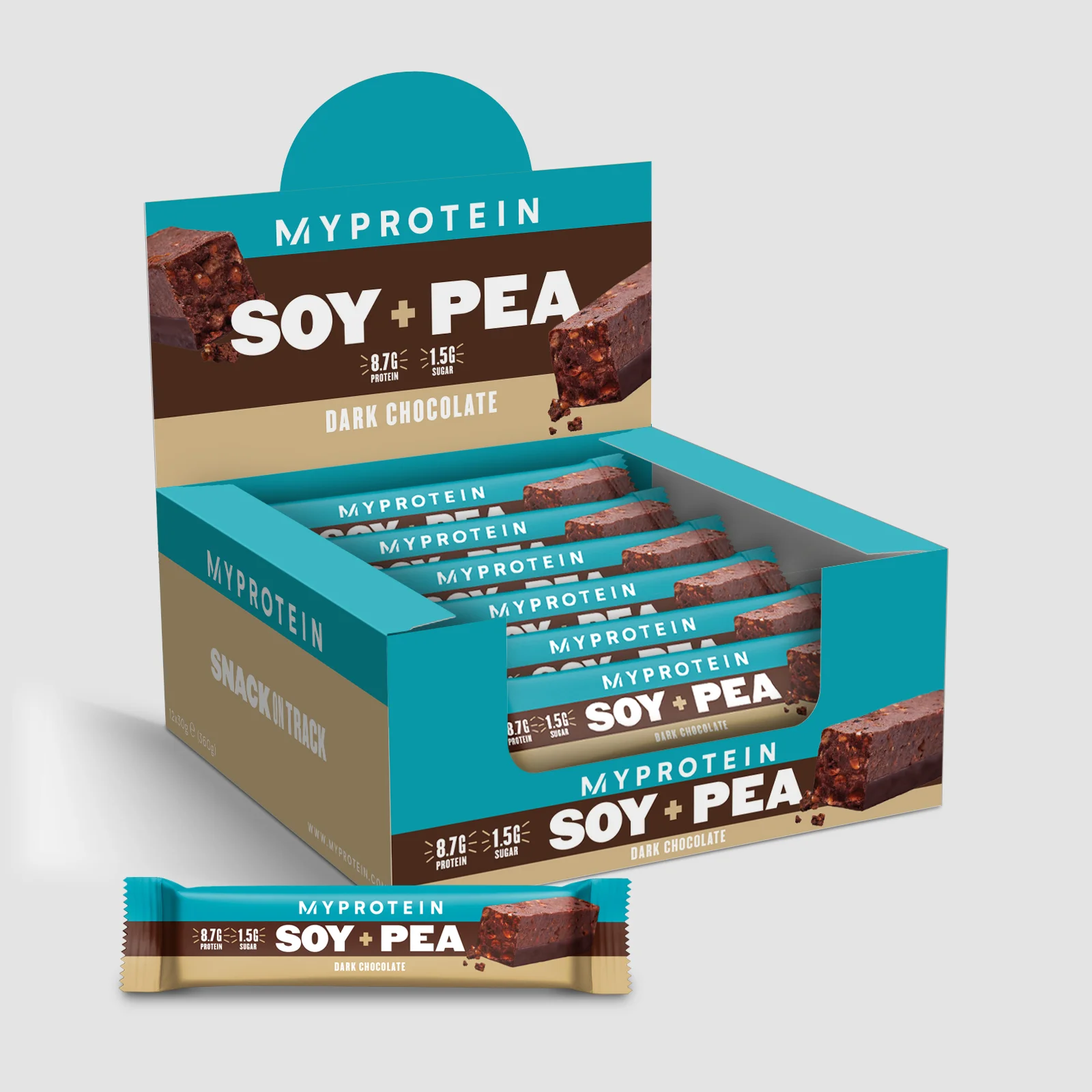 Soy + Pea Bars - Dark Chocolate Imagine 1