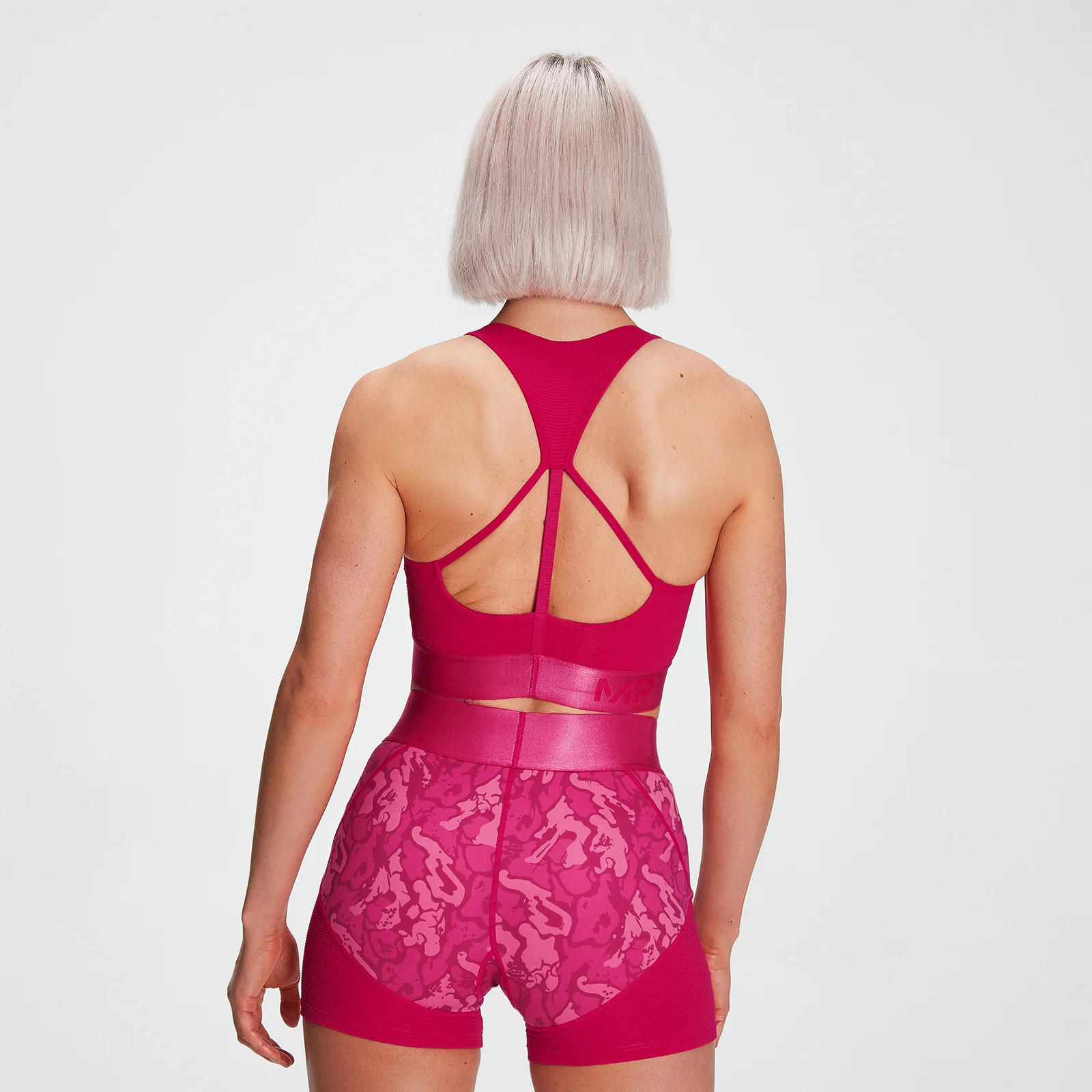 Bustieră sport texturată MP Adapt pentru femei - Virtual Pink - XXS Imagine 1