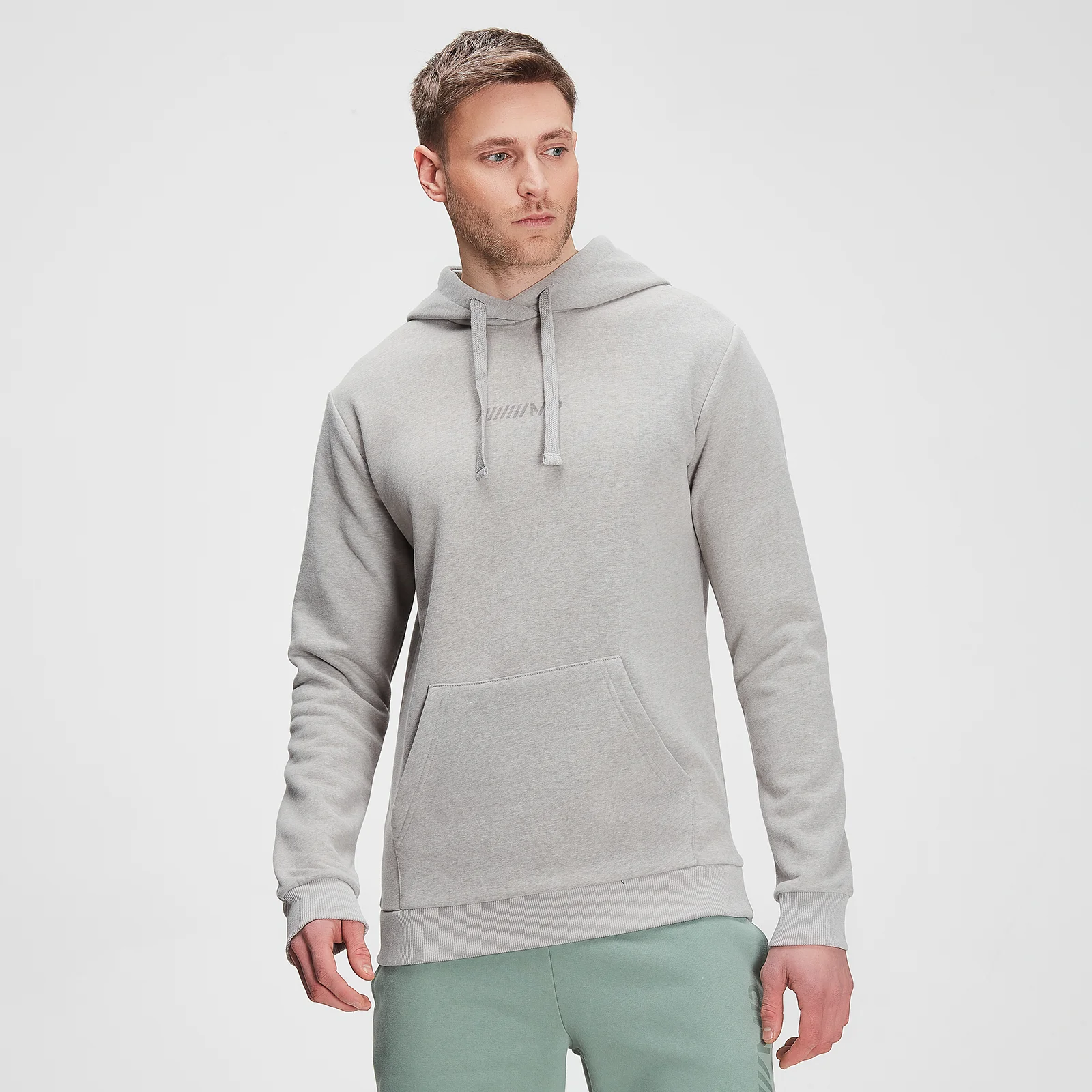 Hanorac MP Tonal Graphic pentru bărbați - Storm Grey Marl - XXS Imagine 1
