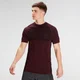 Tricou cu mânecă scurtă fără cusături MP Essentials pentru bărbați - Vișiniu pal marl
