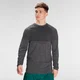 Bluză cu mânecă lungă fără cusături MP Essentials pentru bărbați - Storm Grey Marl