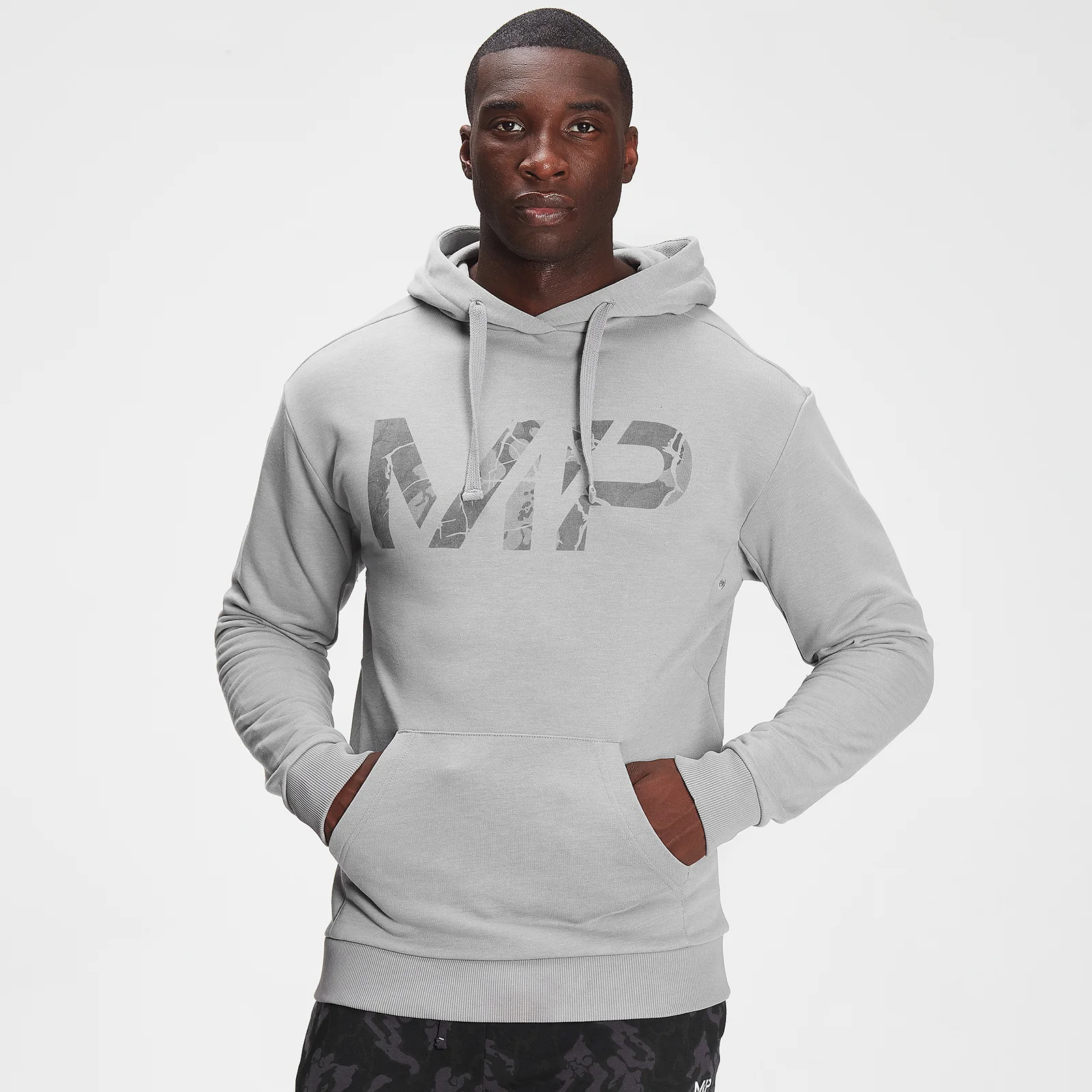 Hanorac MP Adapt tonal camo pentru bărbați - Storm Grey Marl - XXS Imagine 1