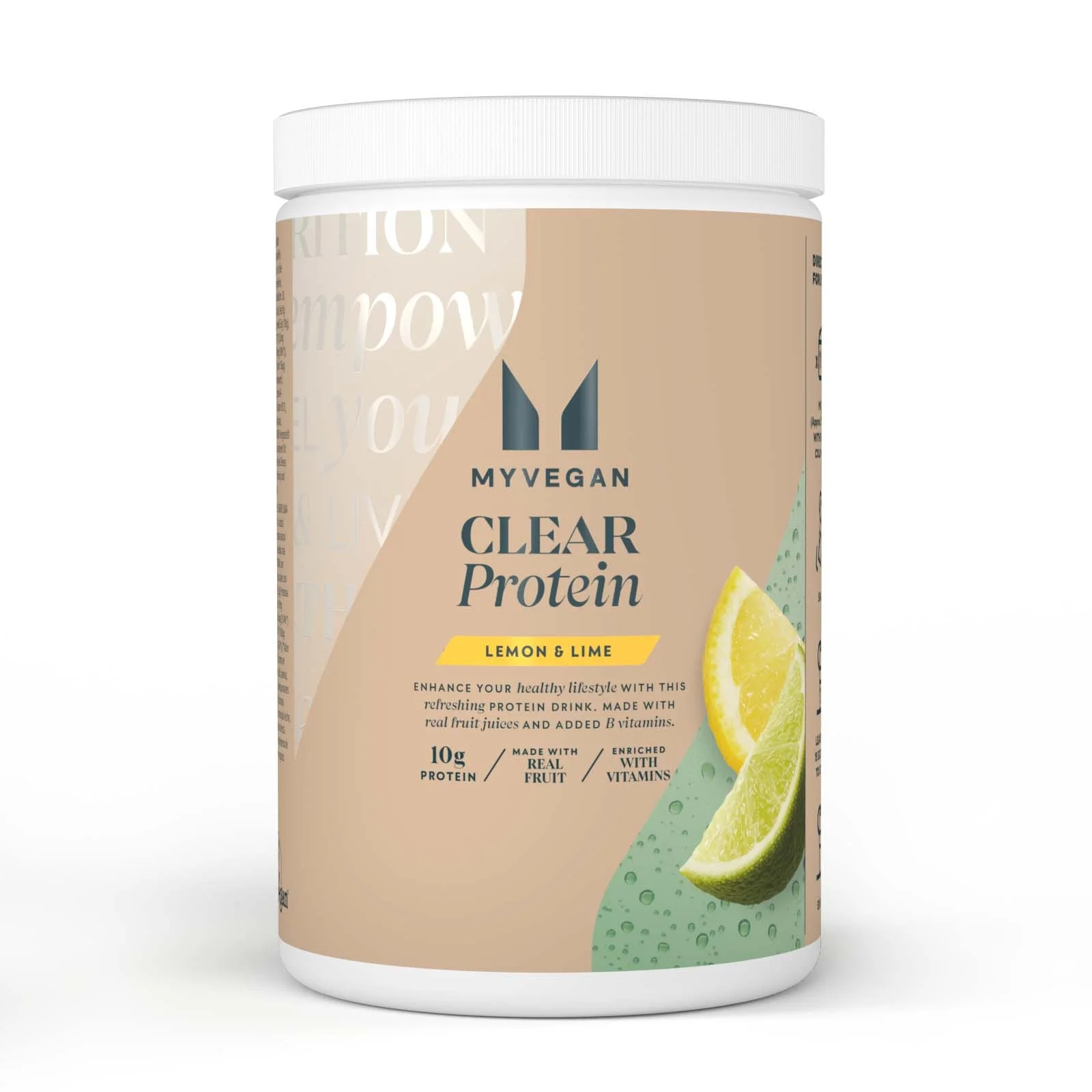 Clear Vegan Protein - 320g - Lamaie galbena si Lamaie verde Imagine 1