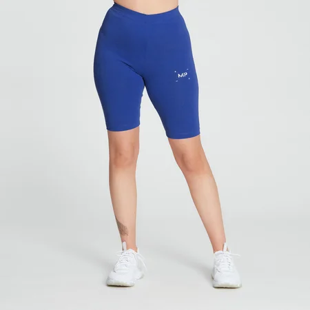 Pantaloni scurți de ciclism MP Central Graphic pentru femei - Cobalt