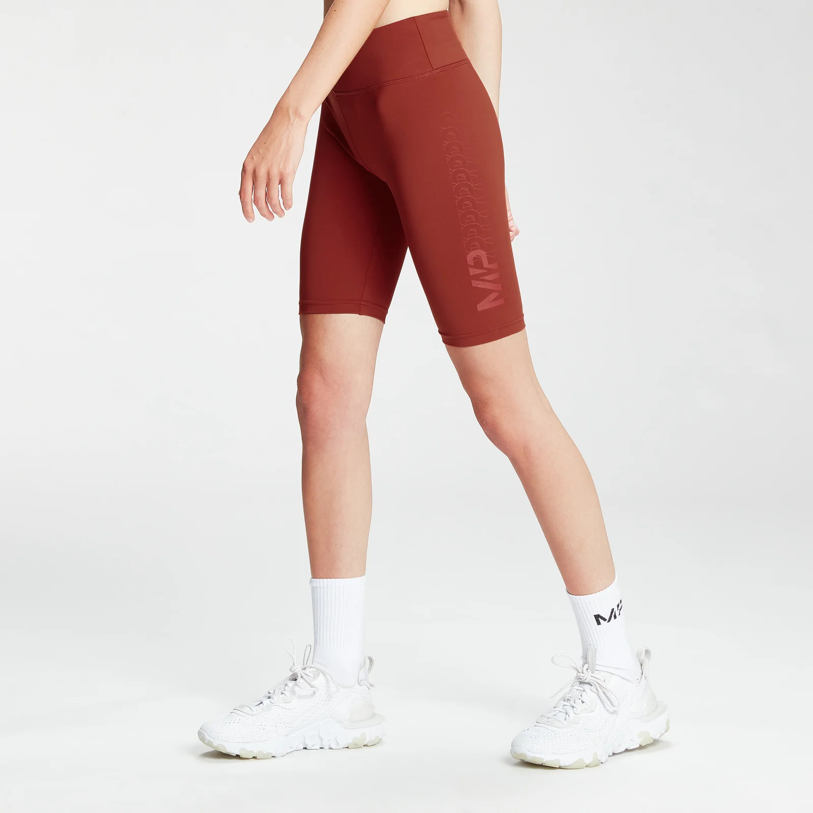 Pantaloni scurți de ciclism MP Fade Graphic pentru femei - roșu ars - XXS Imagine 1