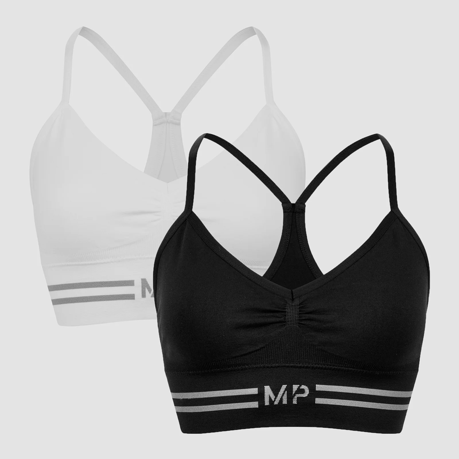 MP Women's Seamless Bralette - Black/White (2 Pack) - XXS Imagine 1