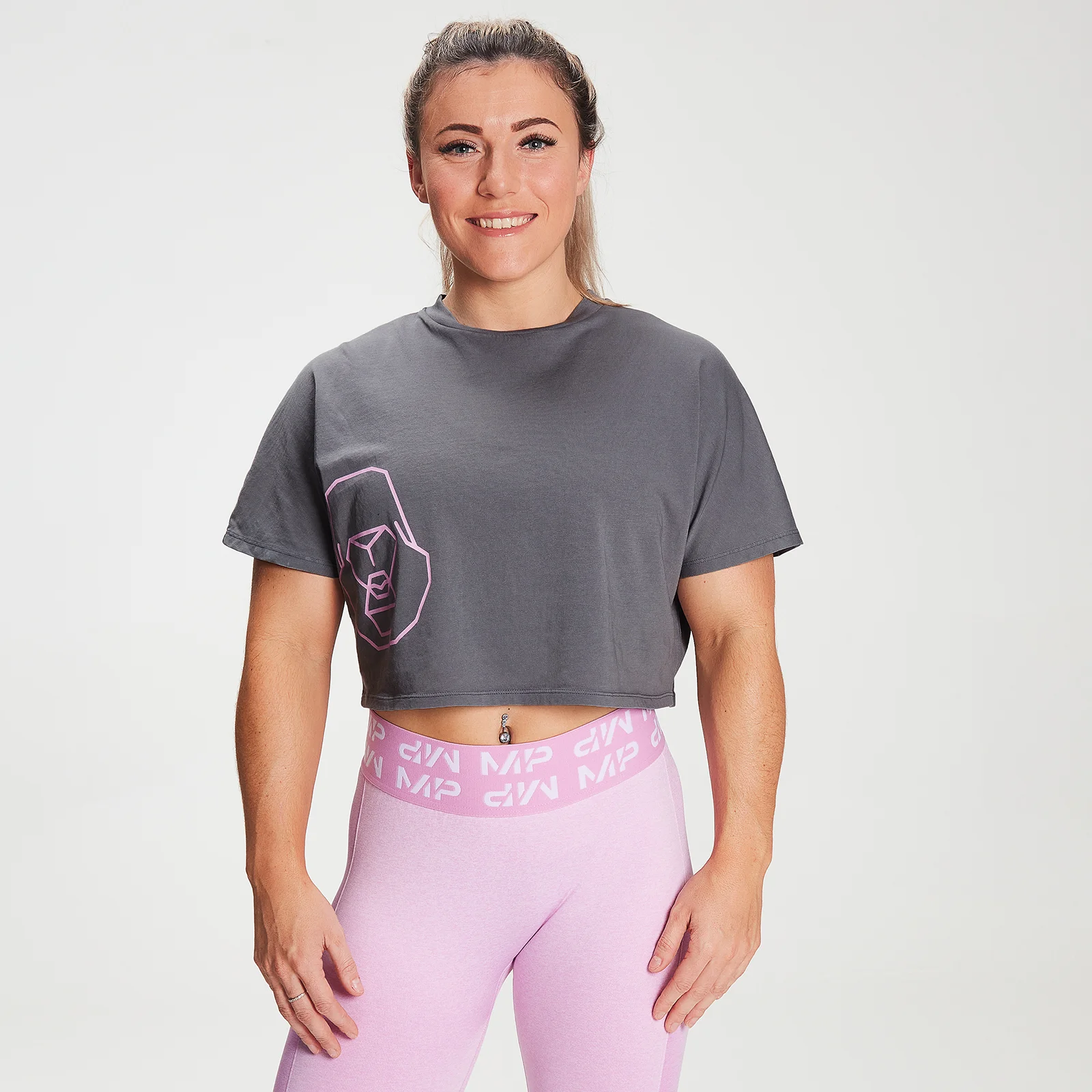 MP X Zack George Women's Washed Crop T-Shirt - Carbon - XXS Imagine 1