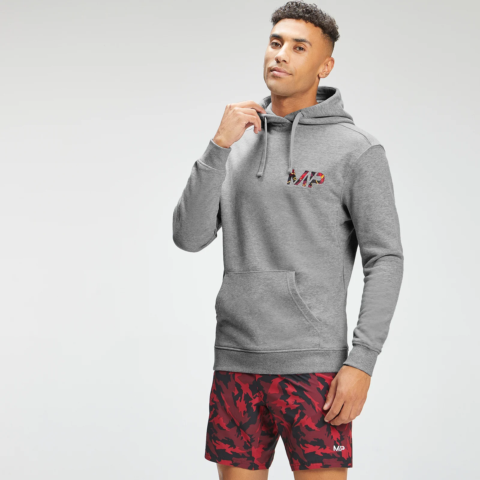 MP Men's Adapt Embroidered Hoodie - Storm Grey Marl - XXS Imagine 1