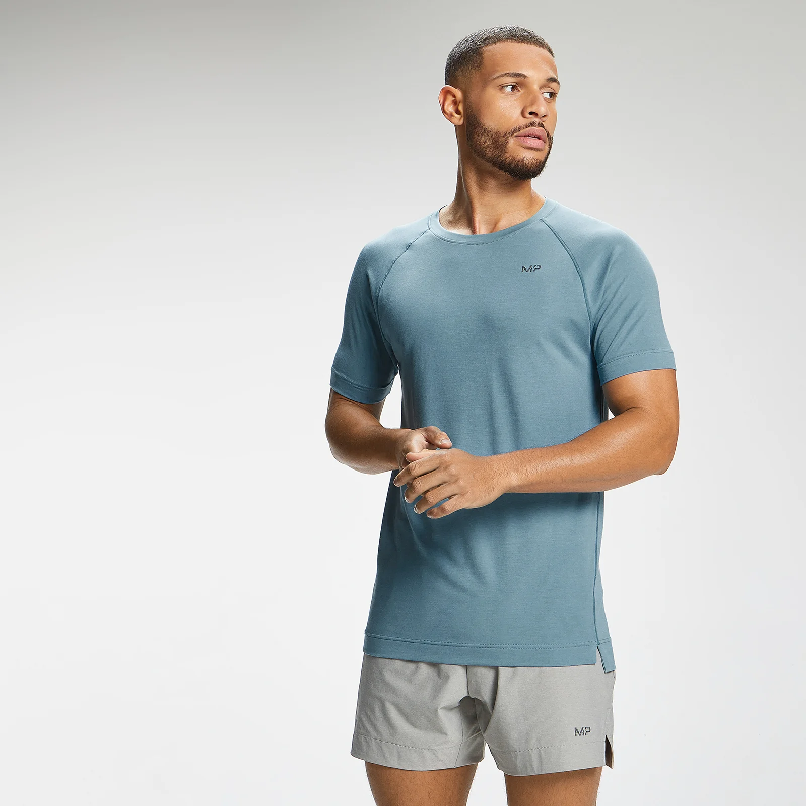 MP Men's Composure Short Sleeve T-Shirt - Storm Blue - XXS Imagine 1