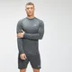 Bluză cu mânecă lungă fără cusături MP Essentials pentru bărbați - Black Marl