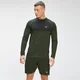 Tricou cu mânecă lungă Essential Seamless pentru bărbați MP - Vine Leaf Marl
