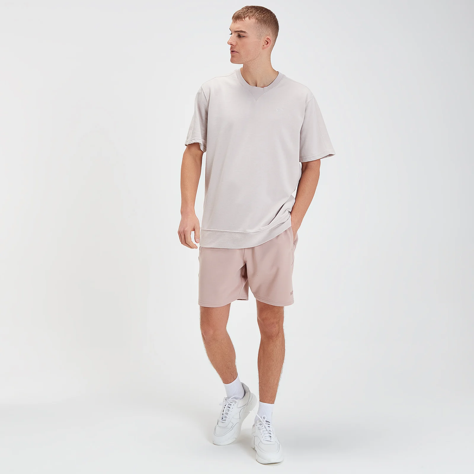 Tricou cu mânecă scurtă pentru bărbați MP Rest Day - Bone Grey - XXS Imagine 1