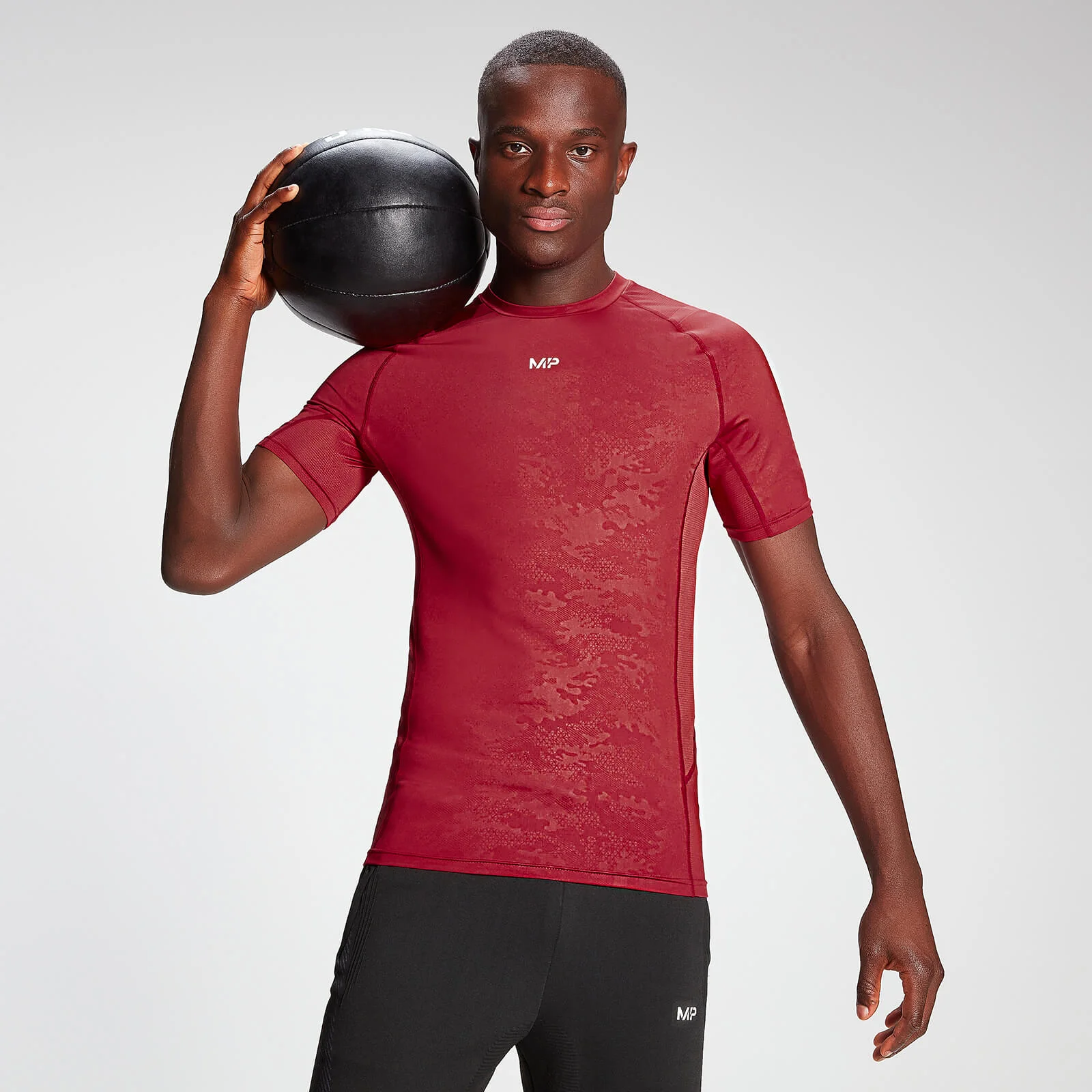 Pantaloni Baselayer cu mânecă scurtă pentru bărbați MP Engage - Vin - XXS Imagine 1