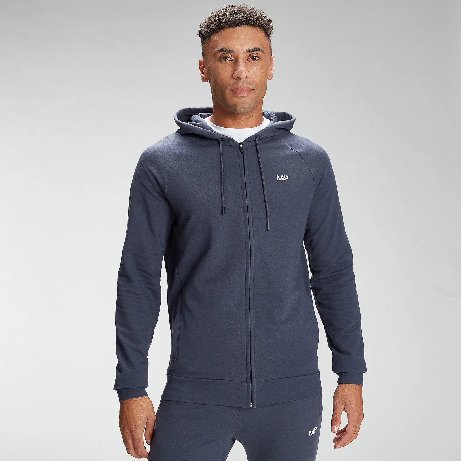 MP Men's Form Zip Up Hoodie - Graphite - XXS Imagine 1