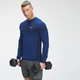 Tricou cu mânecă lungă Essential Seamless pentru bărbați MP - albastru intens Marl