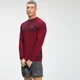 Tricou cu mânecă lungă Essential Seamless pentru bărbați MP - Wine Marl