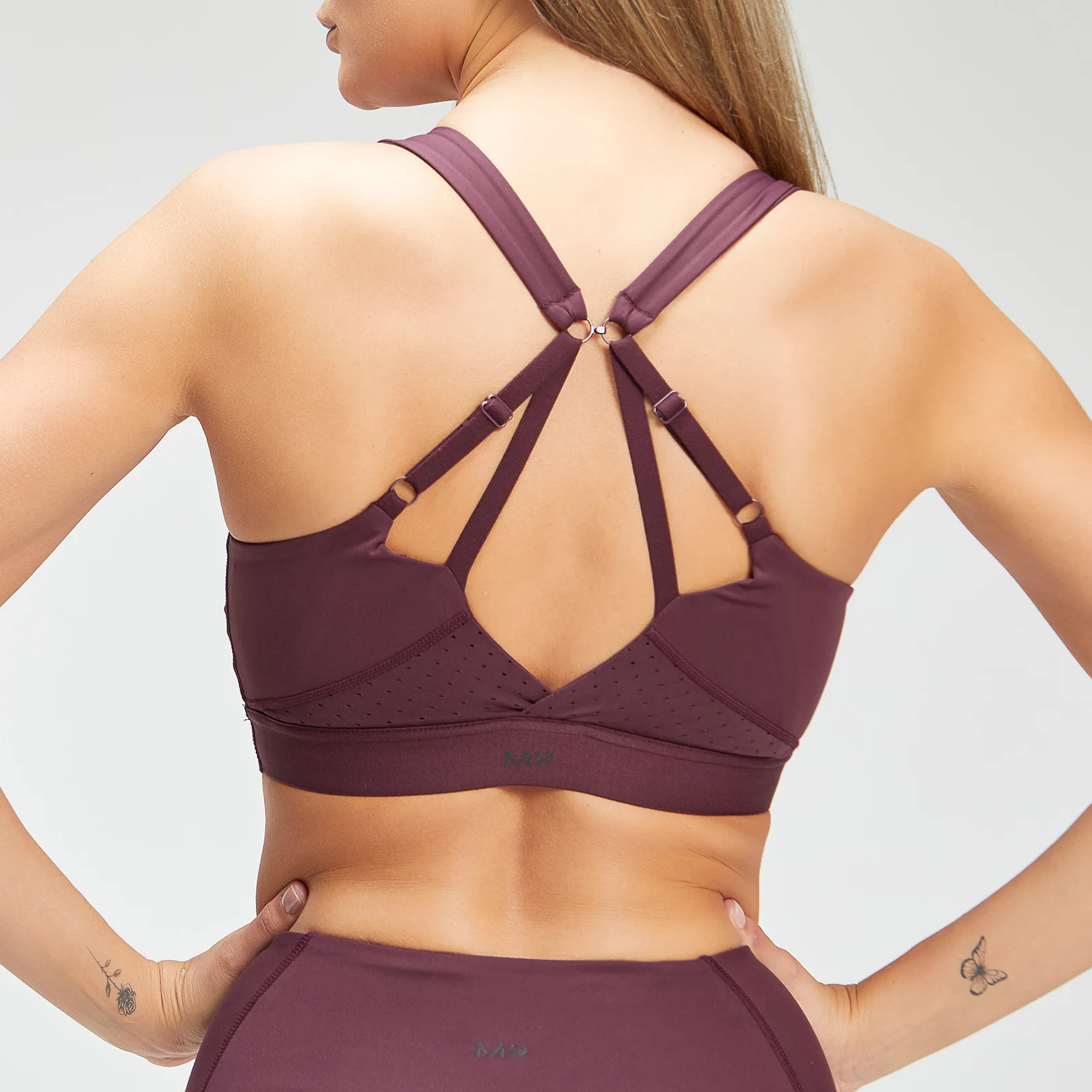 Sutien sport Power Ultra pentru femei MP - Port/Negru - XXS Imagine 1