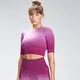 Tricou de top pentru femei MP Velocity Seamless Crop Top - Deep Pink