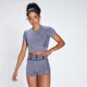 Tricou cu mânecă scurtă MP Curve Crop pentru femei - Galaxy Blue