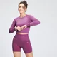 Tricou cu mânecă lungă fără cusături MP Shape Seamless pentru femei - Orhidee