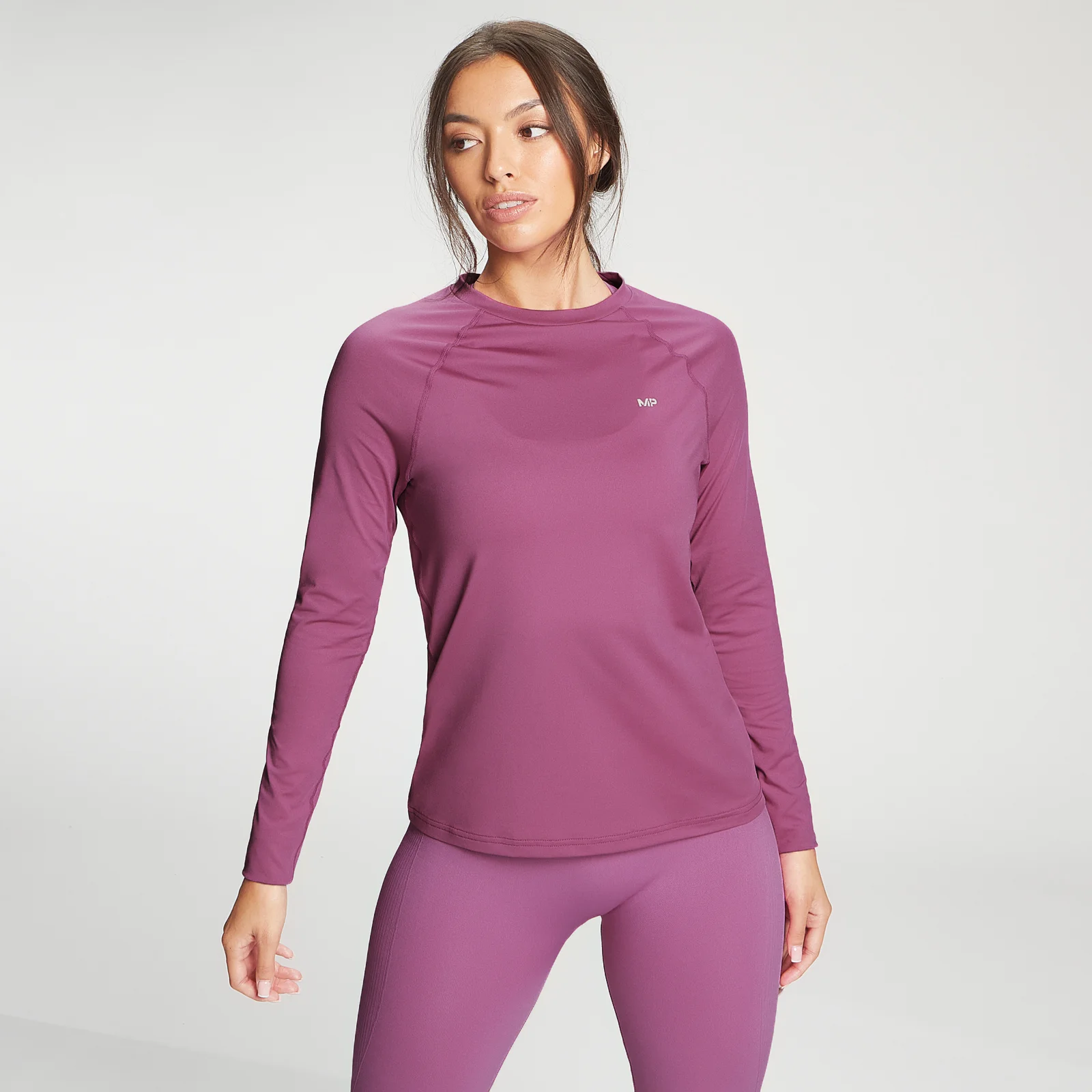 MP Women's Training Slim Fit Long Sleeve Top - Orchid - XXS Imagine 1